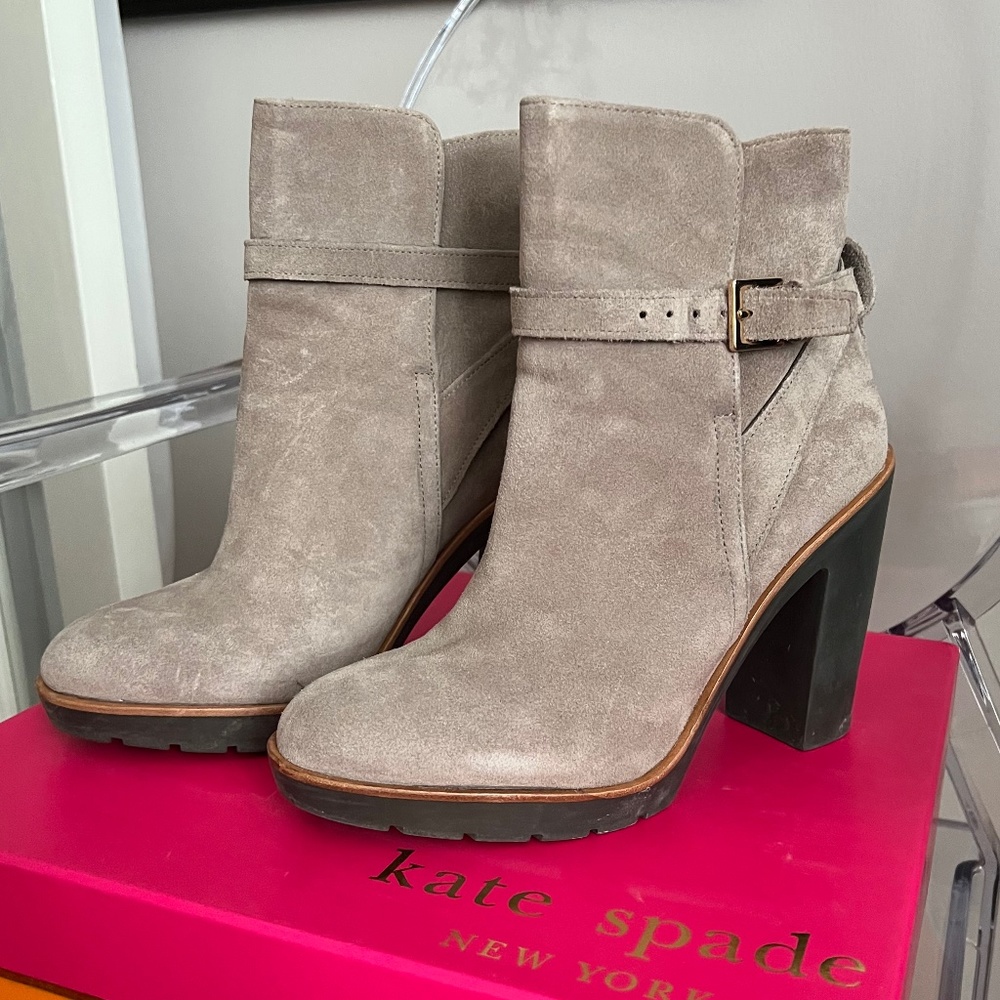 Kate Spade Suede Heeled Ankle Boots